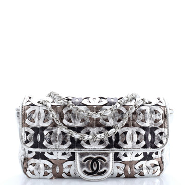 Chanel CC Mix Flap Bag Metallic Crackled Calfskin Medium