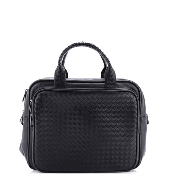 Bottega Veneta Pocket Travel Bag Leather with Intrecciato Small
