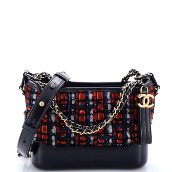 Chanel Gabrielle Hobo Quilted Tweed and Calfskin Small