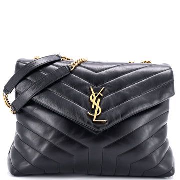 Saint Laurent Loulou Shoulder Bag Matelasse Chevron Leather Medium