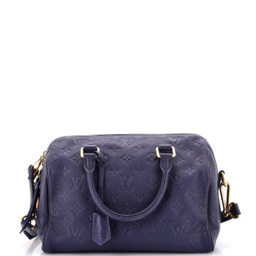 Louis Vuitton Speedy Bandouliere Bag Monogram Empreinte Leather 25