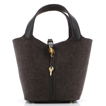 Hermes Picotin Lock Bag Felt with Leather MM