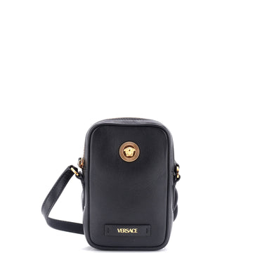 Versace Medusa Biggie Pouch Crossbody Bag Leather Micro