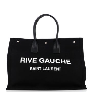 Saint Laurent Rive Gauche Shopper Tote Camo Canvas Large