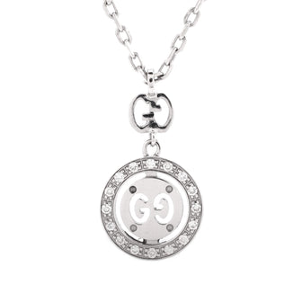 Gucci Icon Twirl Necklace 18K White Gold with Diamonds