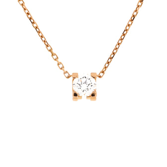 Cartier C de Cartier Necklace 18K Rose Gold and Diamond 0.20-0.29CT