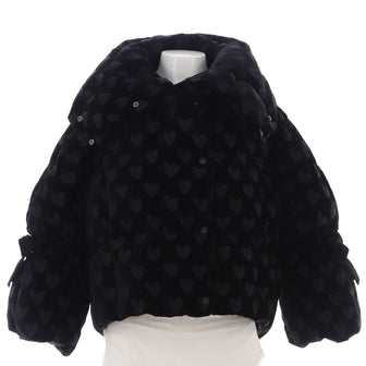Fendi Women's Heart Motif Puffer Coat Polyester