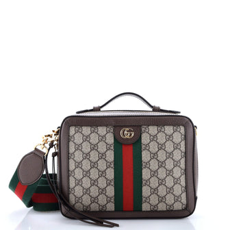 Gucci Ophidia Zip Around Camera Bag GG Coated Canvas Small