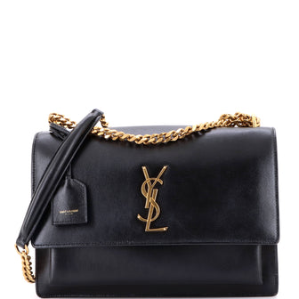 Saint Laurent Sunset Crossbody Bag Leather Large