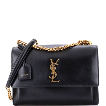 Saint Laurent Sunset Crossbody Bag Leather Large