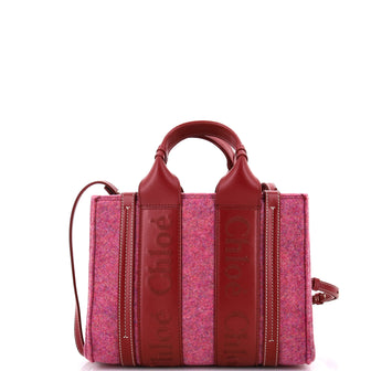 Chloe Woody Tote Recycled Felt with Leather Small