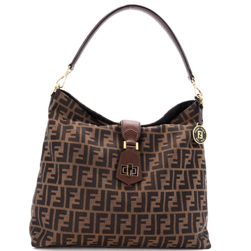 Fendi Turnlock Hobo Zucca Canvas Medium