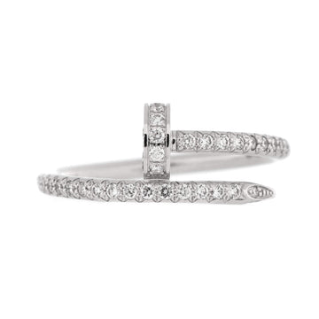Cartier Juste un Clou Paved Ring 18K White Gold with Diamonds Small