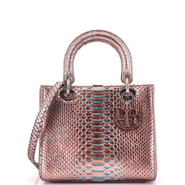 Christian Dior Lady Dior Bag Python Medium