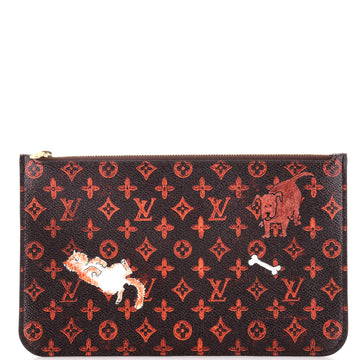 Louis Vuitton Neverfull Pochette Limited Edition Grace Coddington Catogram Canvas Large