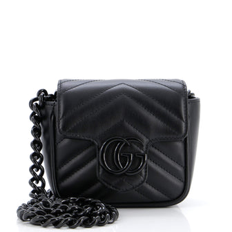 Gucci GG Marmont Flap Belt Bag Matelasse Leather