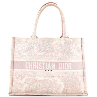 Christian Dior Book Tote Embroidered Canvas Medium