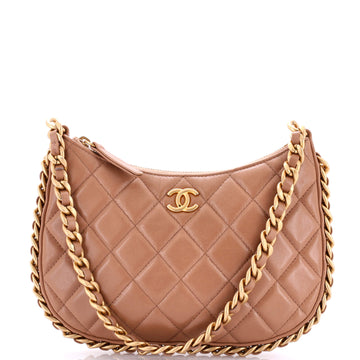 Chanel CC Chain Around Hobo Quilted Lambskin