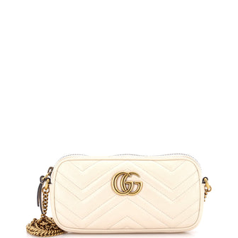 Gucci GG Marmont Chain Crossbody Bag Matelasse Leather Mini