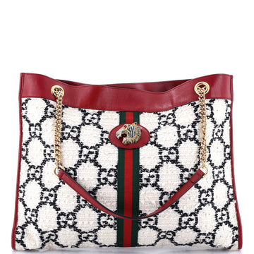 Gucci Rajah Chain Tote GG Tweed Large