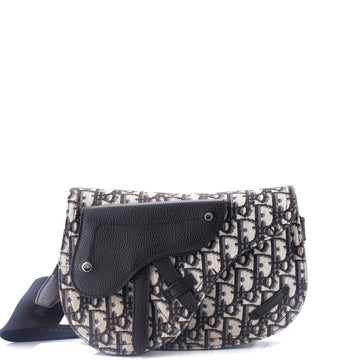 Christian Dior Saddle Messenger Pouch Oblique Canvas