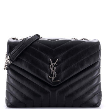 Saint Laurent Loulou Shoulder Bag Matelasse Chevron Leather Medium