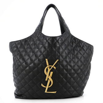 Saint Laurent Icare Shopping Tote Quilted Leather Maxi