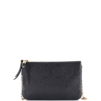 Louis Vuitton Double Zip Pochette Monogram Empreinte Leather