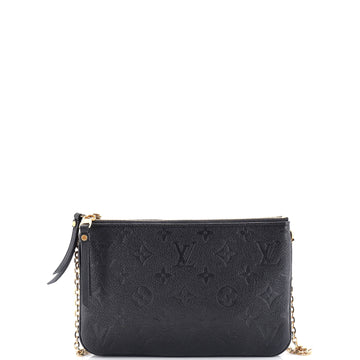 Louis Vuitton Double Zip Pochette Monogram Empreinte Leather