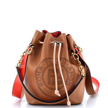 Fendi Mon Tresor Bucket Bag Perforated Leather Small