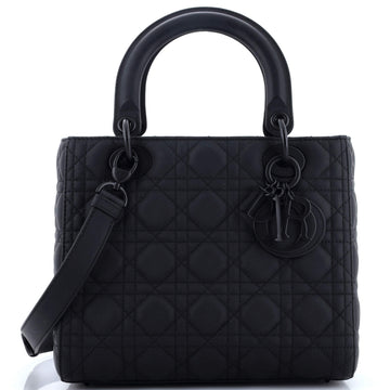 Christian Dior Ultra Matte Lady Dior Bag Cannage Quilt Calfskin Medium