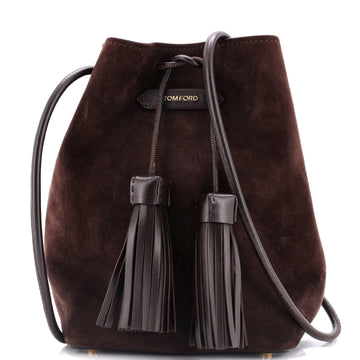 Tom Ford Tassel Bucket Bag Suede Medium