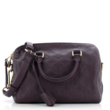 Louis Vuitton Speedy Bandouliere Bag Monogram Empreinte Leather 25