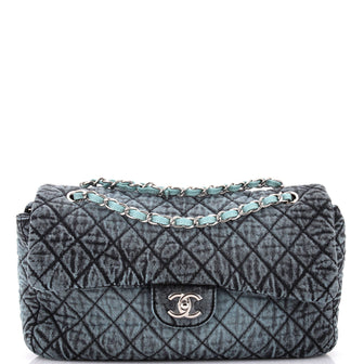 Chanel Denimpression Flap Bag Quilted Distressed Denim Medium