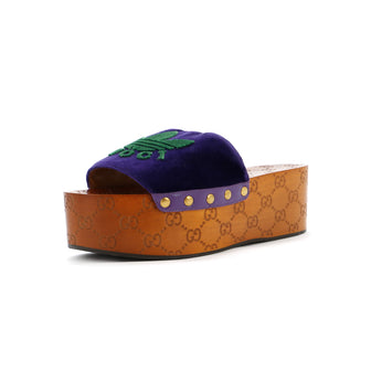 Gucci x Adidas GG Platform Slides Velvet