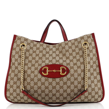 Gucci Horsebit 1955 Chain Tote GG Canvas Large