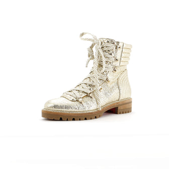 Christian Louboutin Women's Mad Lace Up Boots Leather