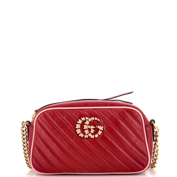 Gucci GG Marmont Shoulder Bag Diagonal Quilted Leather Small