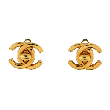 Chanel CC Turnlock Clip-On Earrings Metal
