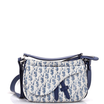 Christian Dior Saddle Soft Bag Kasuri Oblique Canvas Mini