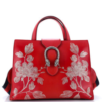 Gucci Dionysus Convertible Tote Printed Leather Medium