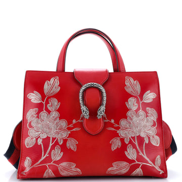 Gucci Dionysus Convertible Tote Printed Leather Medium