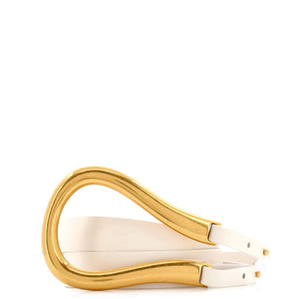 Bottega Veneta Double Strap Horsebit Buckle Belt Leather Wide