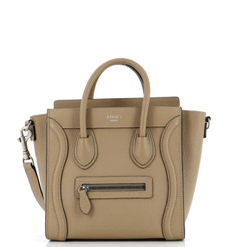 Celine Luggage Bag Grainy Leather Nano