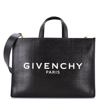 Givenchy G-Tote 4G Embossed Coated Canvas Medium