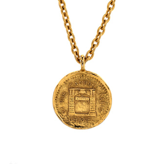 Chanel Vintage 31 Rue Cambon Medallion Pendant Necklace Metal