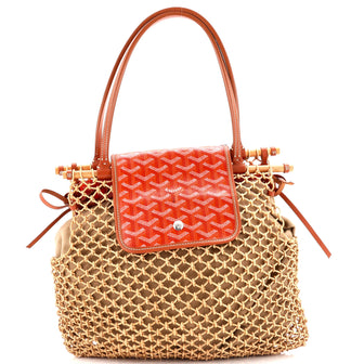 Goyard Aligre Bag Raffia Net with Coated Canvas