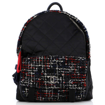 Chanel Astronaut Essentials Backpack Quilted Nylon with Tweed Medium