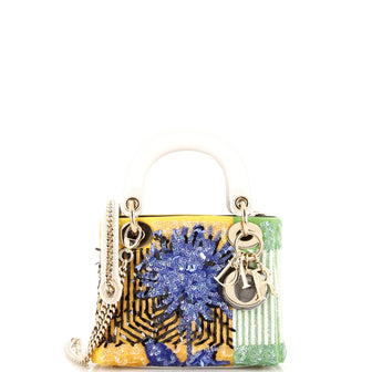 Christian Dior Lady Dior Chain Bag Flower Pop Embellished Sequin Mini
