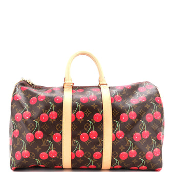 Louis Vuitton Keepall Bag Limited Edition Monogram Cerises 45